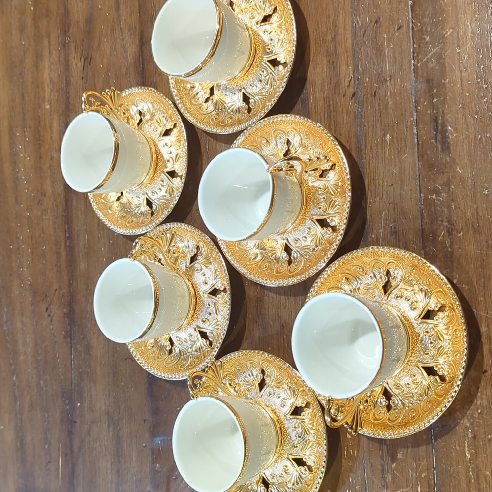 Busem Turkish Coffee cup set for six
